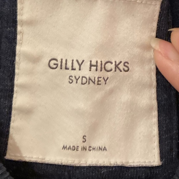 Y2K Retro Gilly Hicks Designer Sweattop/Oversized Small.            Slate Blue - Picture 3 of 3